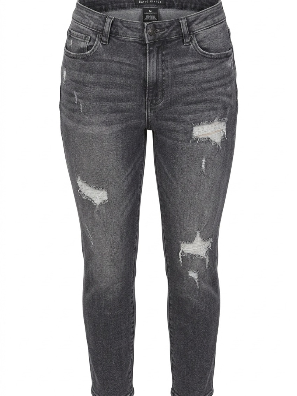 Buffalo David Bitton Women's Distressed Charcoal Gray Skinny Jeans